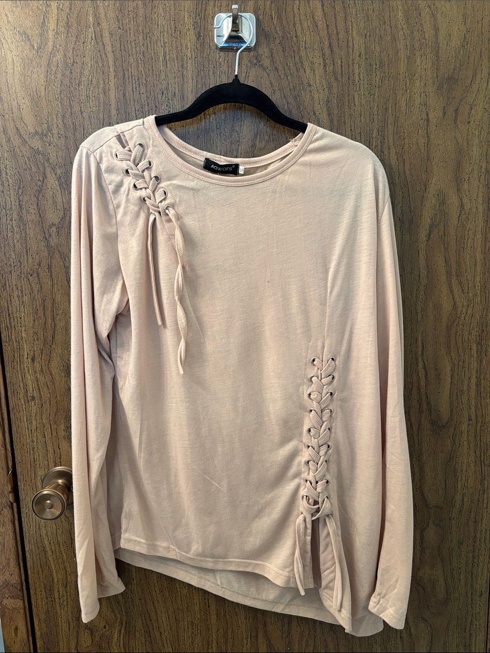 Punk Lace-Up Long Sleeve Tee